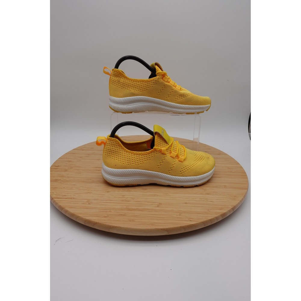 ZOVE Shoes Womens Size 7.5 38 Yellow Mesh Lightweight Running Sneakers Comfort